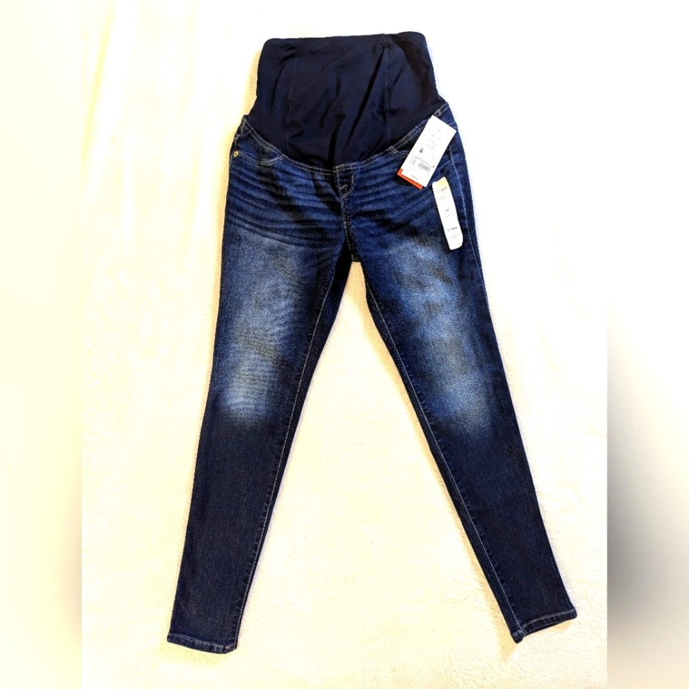 Isabel Maternity Women's Size 2/26R 29" Crossover Panel Skinny Denim Jeans NWT